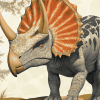 Aesthetic Triceratops Dinosaur Diamond Painting