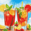 Aesthetic Tropical Juices Diamond Painting