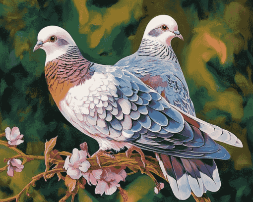 Aesthetic Turtle Dove Diamond Painting