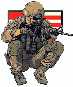 Aesthetic US Army Rangers Logo Diamond Painting