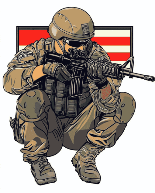 Aesthetic US Army Rangers Logo Diamond Painting