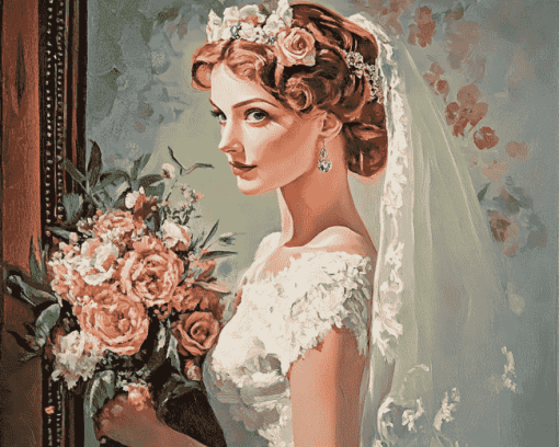 Aesthetic Vintage Bride Diamond Painting