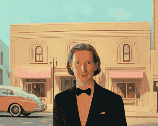 Aesthetic Wes Anderson Film Inspired Diamond Painting