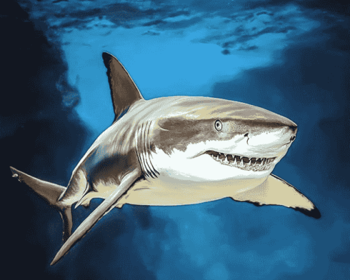 Aesthetic White Shark Diamond Painting