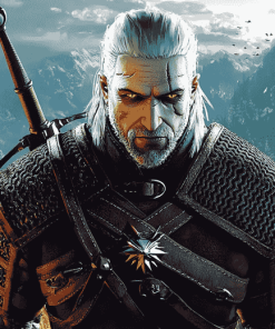 Aesthetic Witcher Video Game Diamond Painting