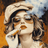 Aesthetic Woman Smokers Diamond Painting