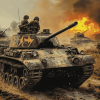 Aesthetic World War 2 Tanks Diamond Painting