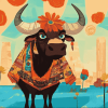 Aesthetic Yak Animation Diamond Painting