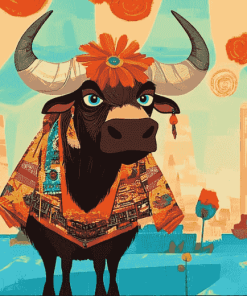 Aesthetic Yak Animation Diamond Painting