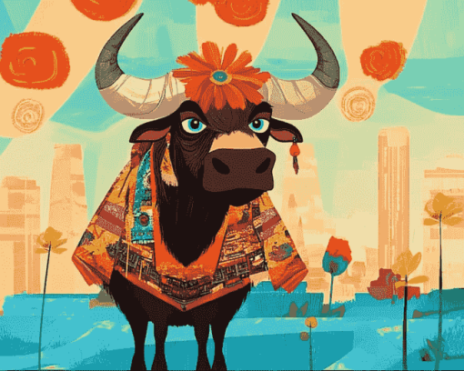 Aesthetic Yak Animation Diamond Painting