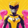 Aesthetic Yellow Power Ranger Diamond Painting