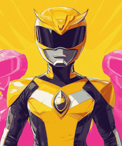 Aesthetic Yellow Power Ranger Diamond Painting