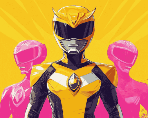 Aesthetic Yellow Power Ranger Diamond Painting