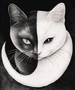 Aesthetic Yin Yang Cats Diamond Painting