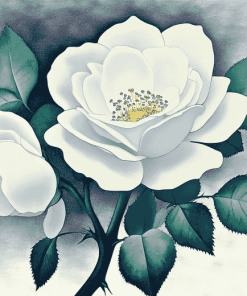 Aesthetic Yorkshire Rose Diamond Painting