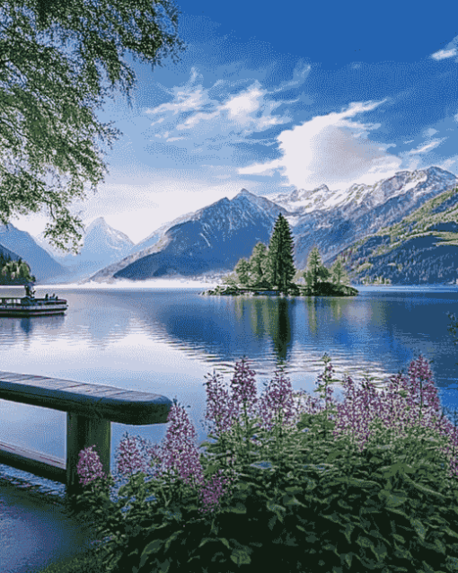 Aesthetic Zell Am See Lakes Diamond Painting