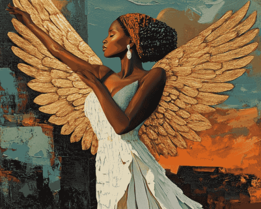 African Angelic Fantasy Diamond Painting