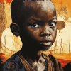 African Kids Beauty Diamond Painting