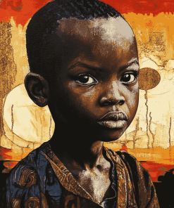 African Kids Beauty Diamond Painting