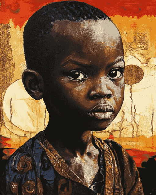 African Kids Beauty Diamond Painting