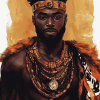 African King Animation Diamond Painting