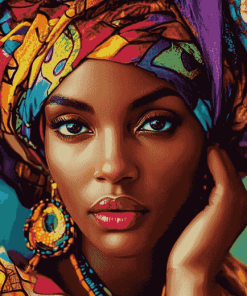 African Lady Colorful Diamond Painting