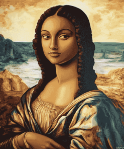 Afro Black Mona Lisa Diamond Painting