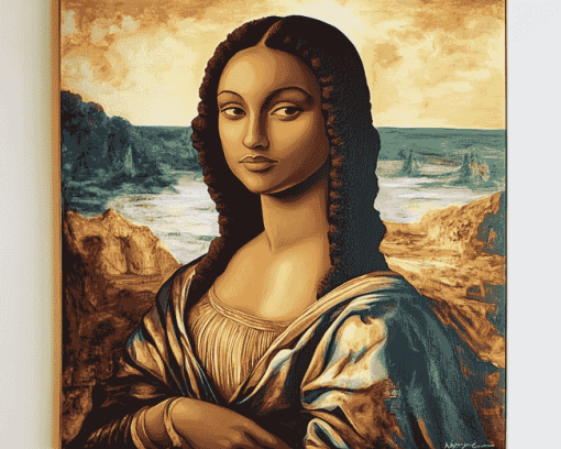 Afro Black Mona Lisa Diamond Painting