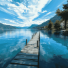 Aix Les Bains Lakescape Diamond Painting