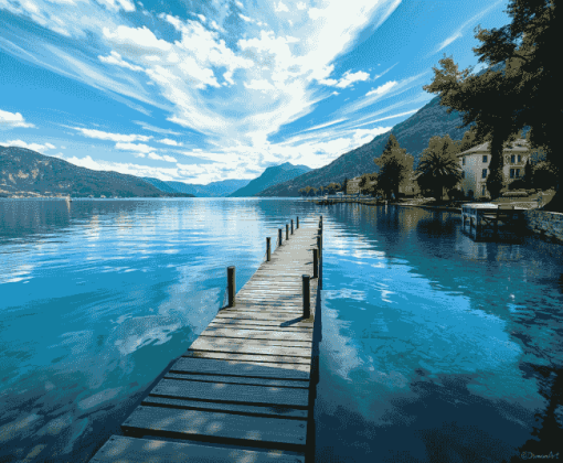 Aix Les Bains Lakescape Diamond Painting