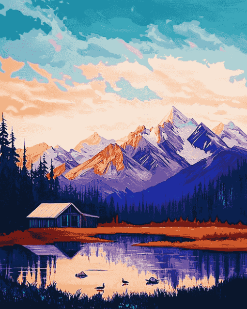 Alaska National Parks Landscapes Diamond Painting