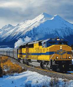 Alaska Winter Train Diamond Painting