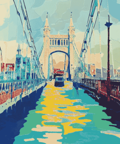 Albert Bridge Abstract Diamond Painting