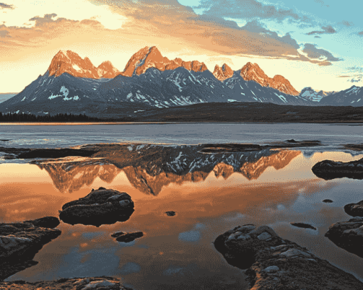 Alberta Tonquin Valley Reflections Diamond Painting