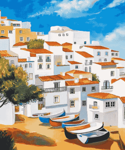 Albufeira Cityscape Diamond Painting