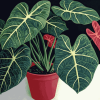 Alocasia Plant Leaf Diamond Painting