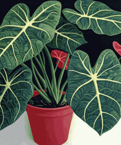 Alocasia Plant Leaf Diamond Painting