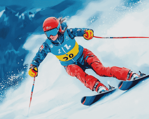 Alpine Ski Adventure Diamond Painting