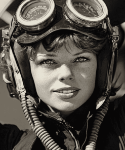 Amelia Earhart Aviator Woman Diamond Painting