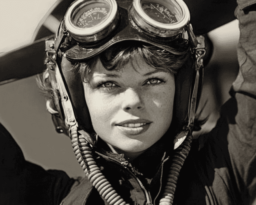 Amelia Earhart Aviator Woman Diamond Painting