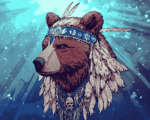 American Bears Animation Diamond Painting