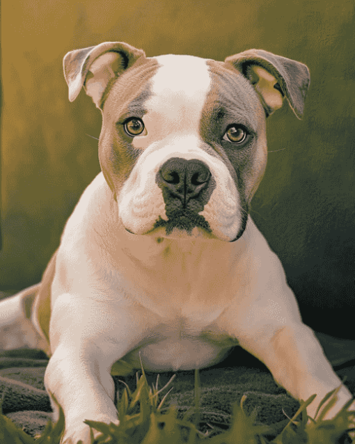 American Bulldog Puppy Diamond Painting