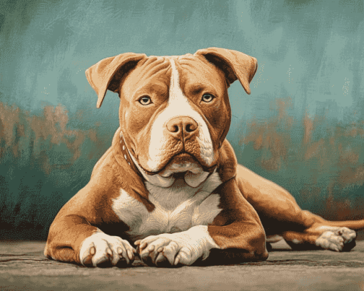 American Bully Puppy Diamond Painting