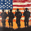 American Soldiers Silhouette Diamond Painting