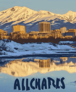 Anchorage Alaska Cityscape Diamond Painting