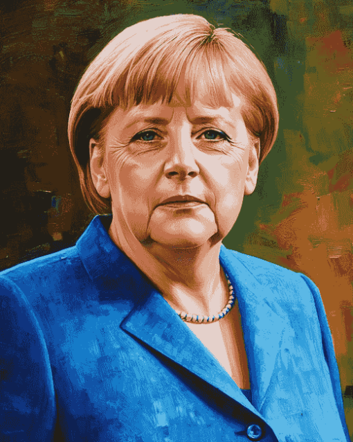 Angela Merkel Famous Politician Diamond Painting