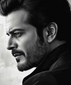 Anil Kapoor Black and White Diamond Painting