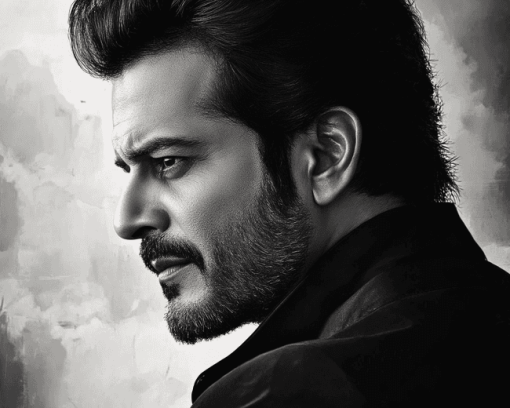 Anil Kapoor Black and White Diamond Painting