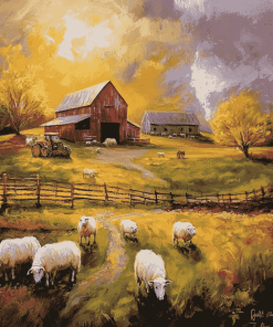 Animals in Rural Landscapes Diamond Painting