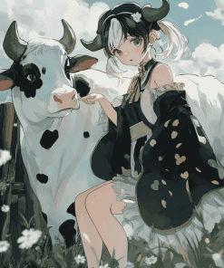 Anime Cow Diamond Painting